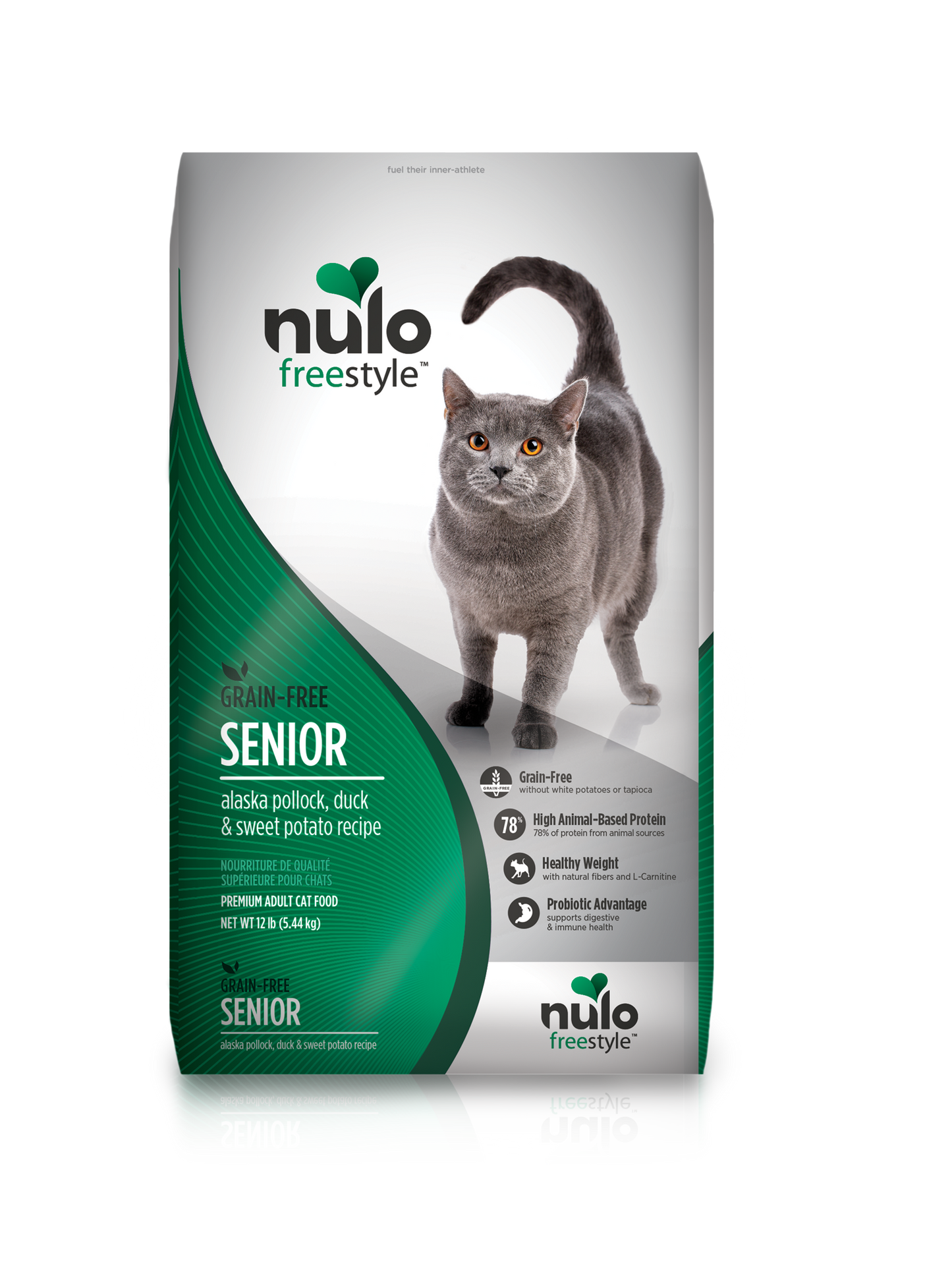 Nulo Grain-Free Cat Senior Alaska Pollock, Duck & Sweet Potato