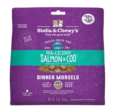 Stella & Chewy's Cat Freeze-Dried Sea-Licious Salmon & Cod Stella & Chewy's Cat Freeze-Dried Sea-Licious Salmon & Cod