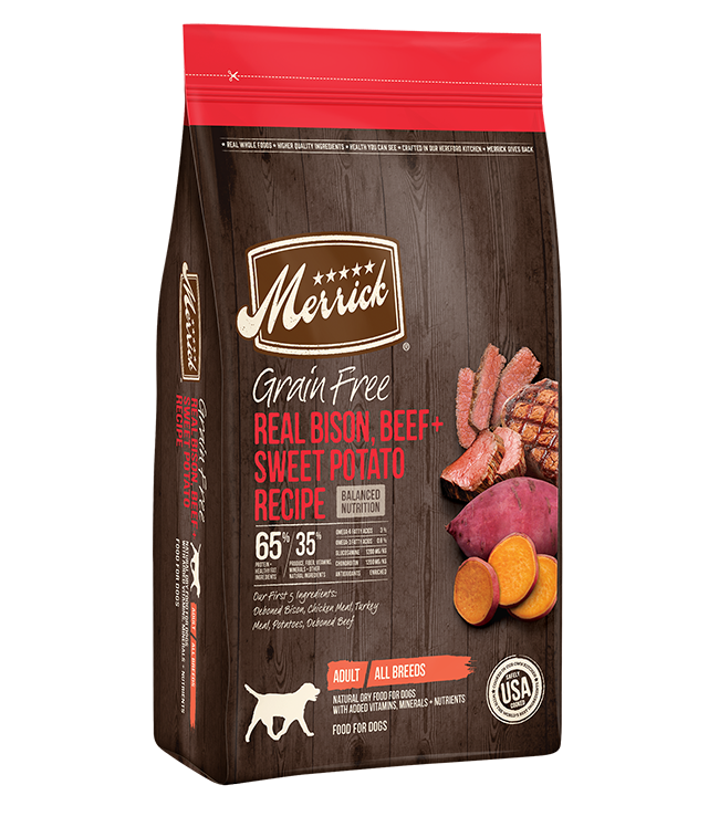 Merrick Grain-Free Real Bison, Beef & Sweet Potato