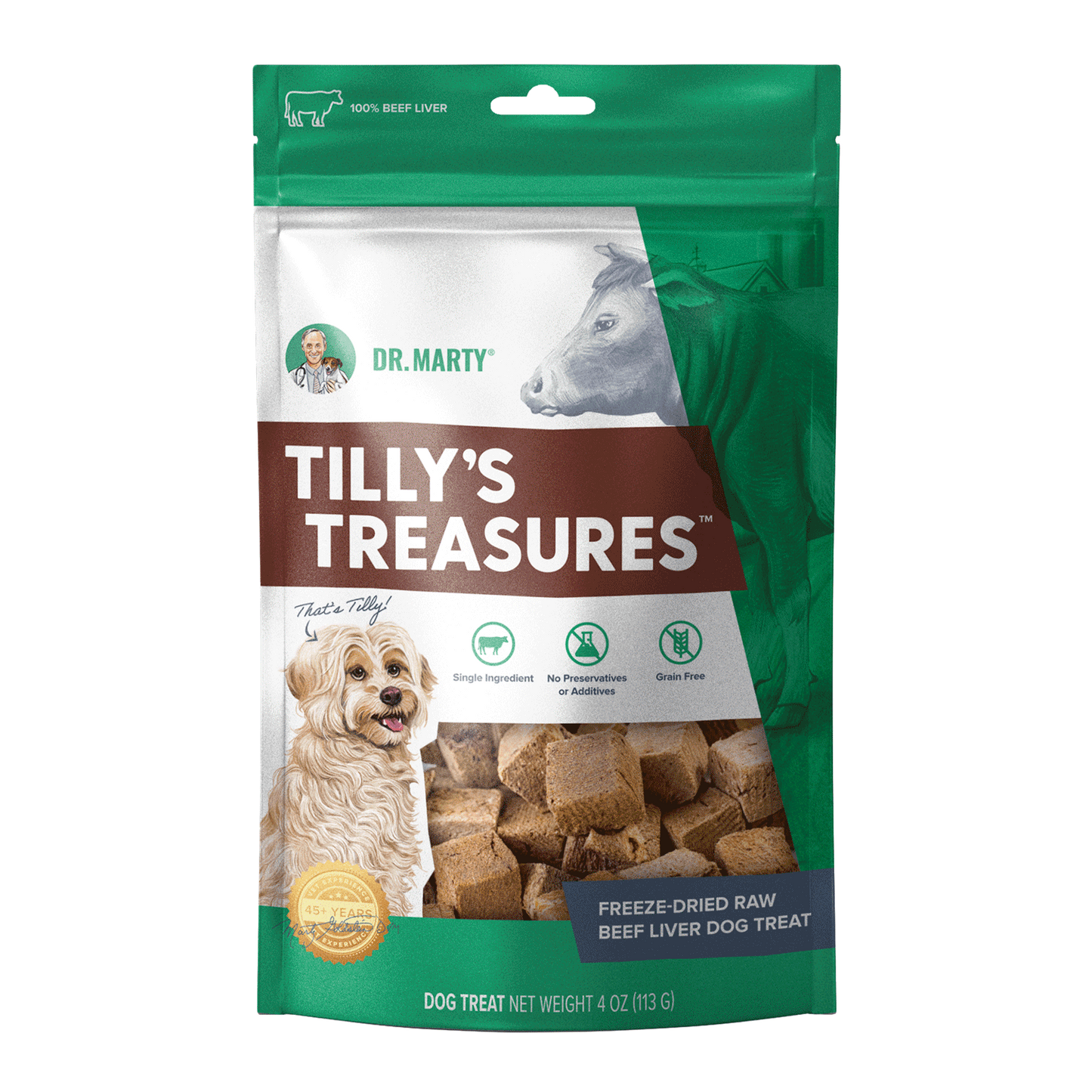 Dr. Marty Tillys Treasures Freeze Dried Beef Liver 4 oz.