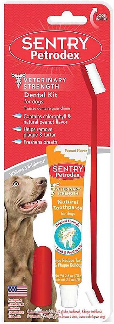 Sentry Petrodex Peanut Butter Flavored Enzymatic Toothpaste Kit 2.5oz Sentry Petrodex Peanut Butter Flavored Enzymatic Toothpaste Kit 2.5oz