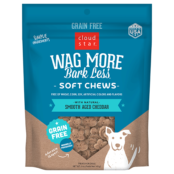 Cloud Star Wag More Bark Less Grain Free Soft Chews with Aged Cheddar 5 oz