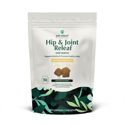 Pet Releaf Hip & Joint Releaf Edibites Peanut Butter & Banana Pet Releaf Hip & Joint Releaf Edibites Peanut Butter & Banana