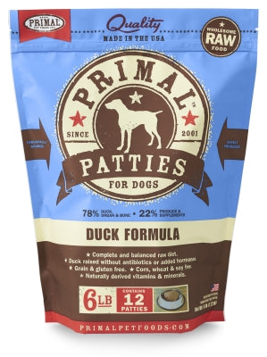 Primal Raw Frozen Duck, Turkey & Fish Formula