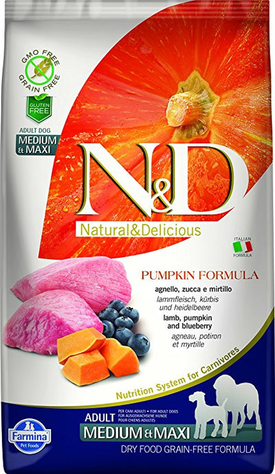 Farmina N&D Pumpkin Lamb & Blueberry Medium & Maxi Breed Farmina N&D Pumpkin Lamb & Blueberry Medium & Maxi Breed
