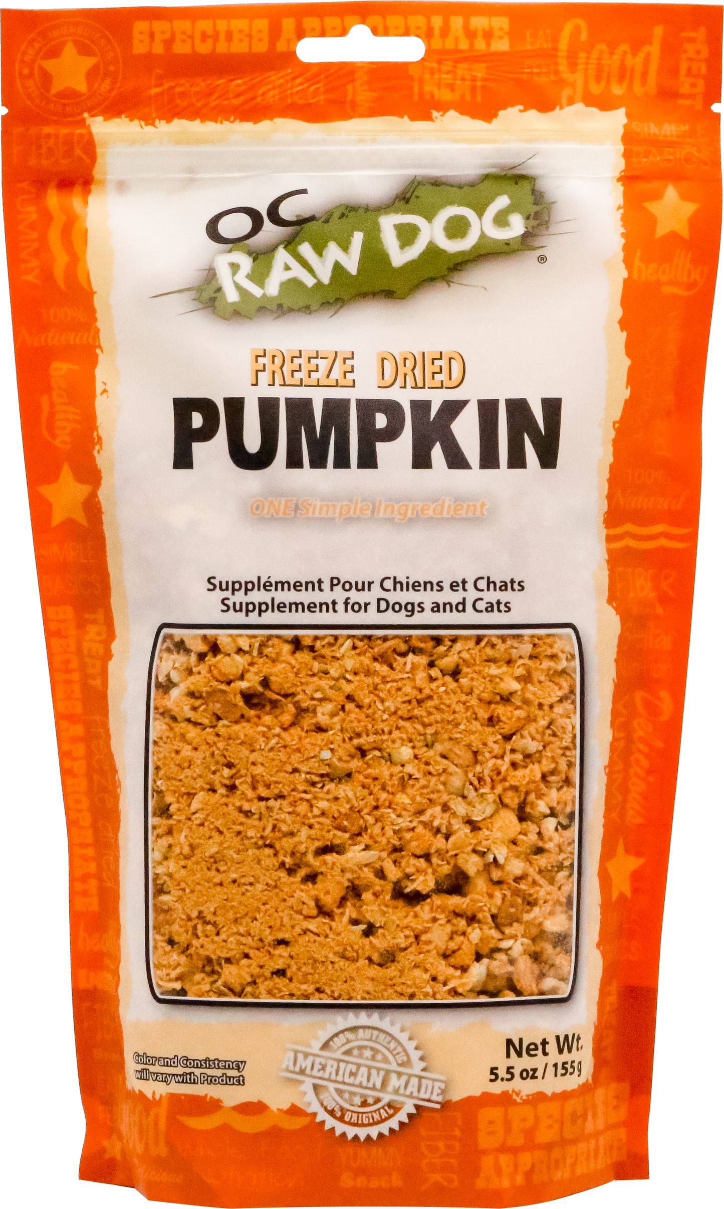 OC Raw Freeze Dried Pumpkin 5.5 oz