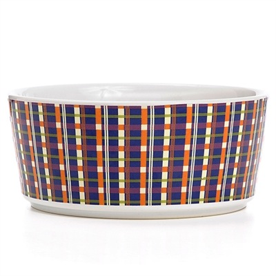Waggo Playful Plaid Bowl