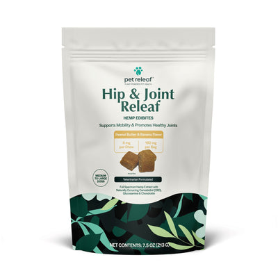 Pet Releaf Hip & Joint Releaf Edibites Peanut Butter & Banana Pet Releaf Hip & Joint Releaf Edibites Peanut Butter & Banana