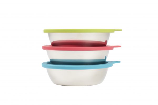 Messy Mutts Stainless Bowl & Lid Box Set