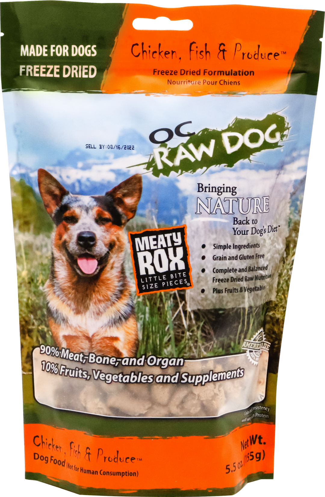 OC Raw Freeze-Dried Chicken Fish & Produce Rox