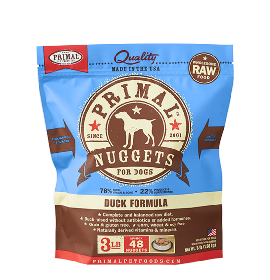 Primal Raw Frozen Duck, Turkey & Fish Formula