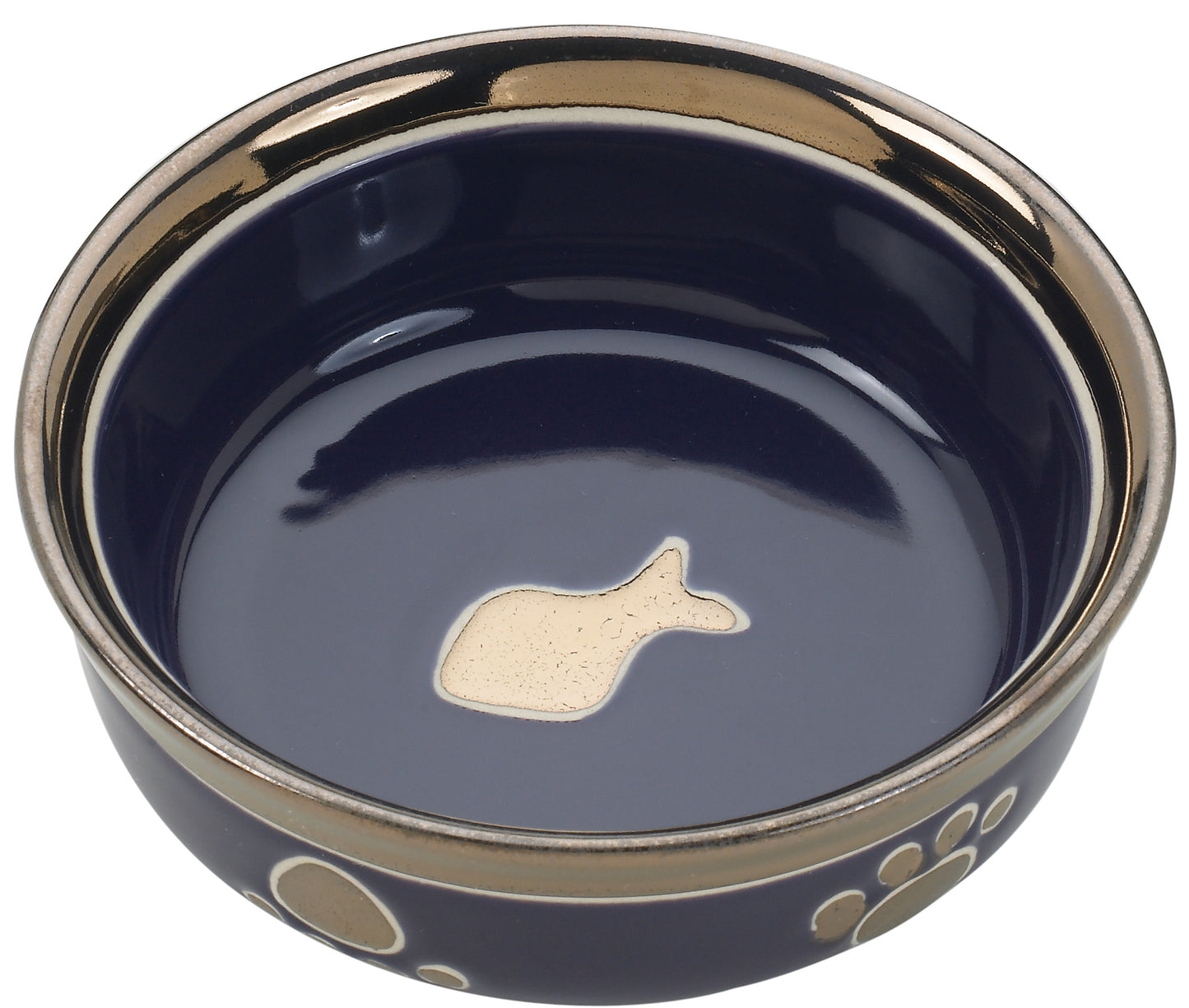 Ritz Copper Rim Cat Dish