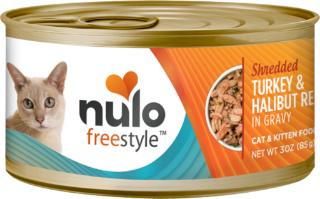 Nulo Cat Grain-Free Shredded Turkey & Halibut in Gravy
