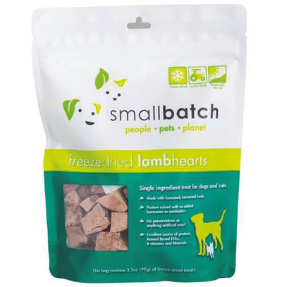 Small Batch Freeze Dried Lamb Hearts 3.5 oz. Small Batch Freeze Dried Lamb Hearts 3.5 oz.