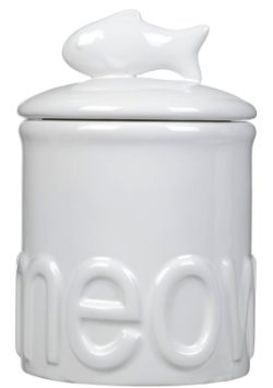 Creature Comforts Meow Treat Jar With Fish Handle