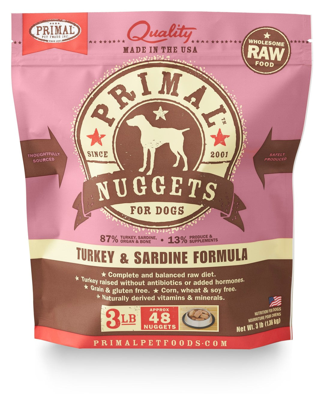 Primal Raw Frozen Turkey & Sardine Formula