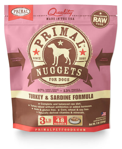 Primal Raw Frozen Turkey & Sardine Formula Primal Raw Frozen Turkey & Sardine Formula