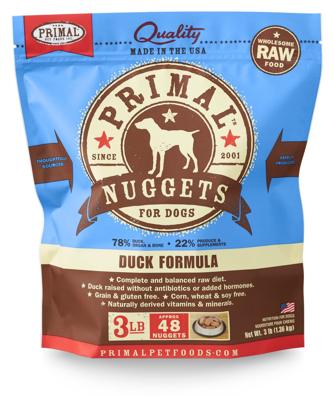 Primal Raw Frozen Duck, Turkey & Fish Formula