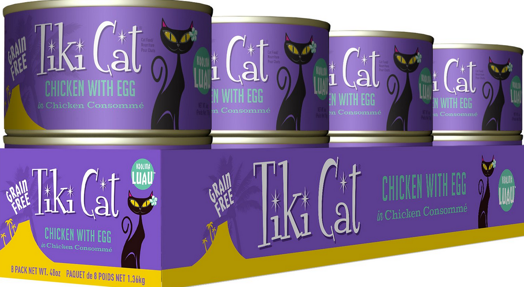 Tiki Cat Luau Chicken with Egg in Chicken Consomme