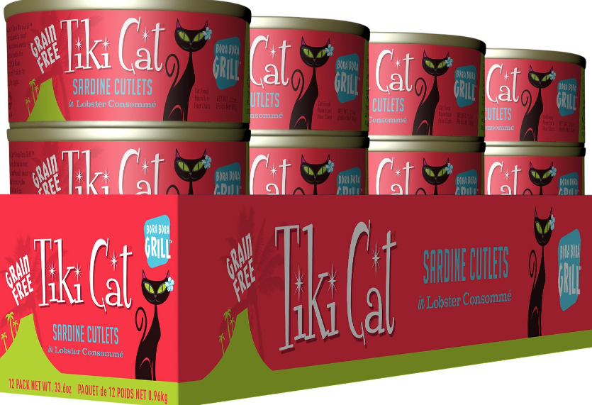 Tiki Cat Grill Sardine Cutlets in Lobster Consomme