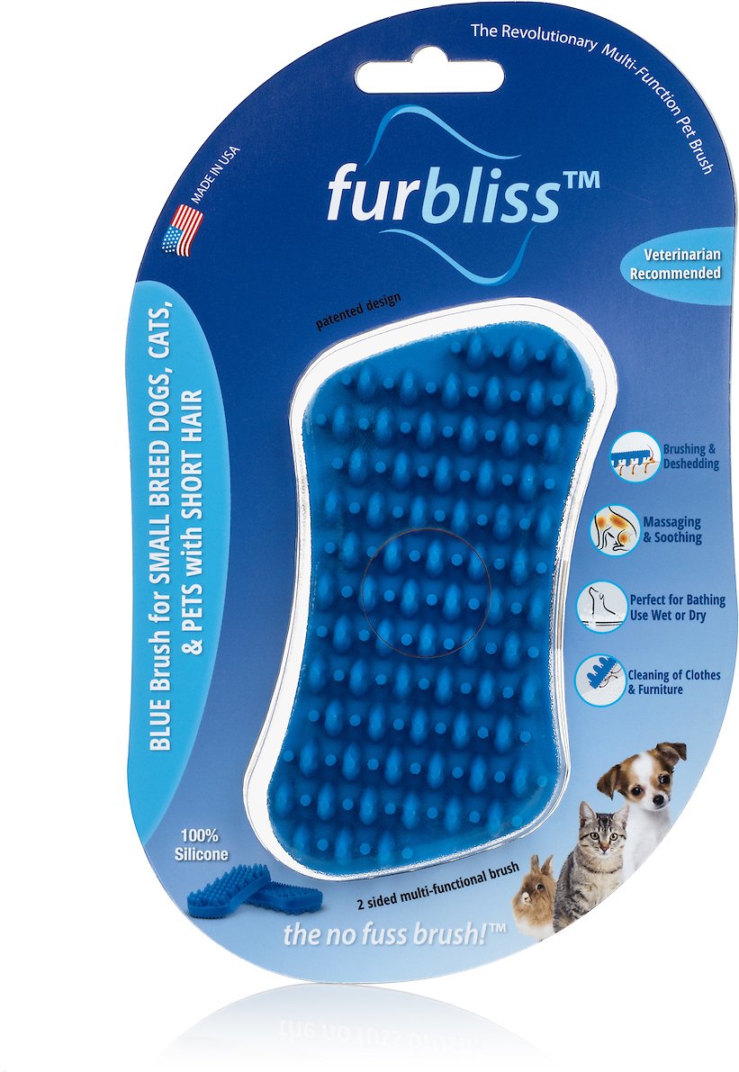 Furbliss - Blue Brush for Small Pets with Short Hair-.