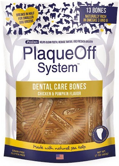 PlaqueOff Dental Bones Chicken & Pumpkin Flavor