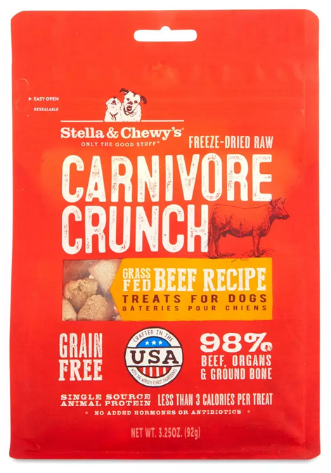 Stella & Chewy's Carnivore Crunch Freeze-Dried Beef 3.25 oz.