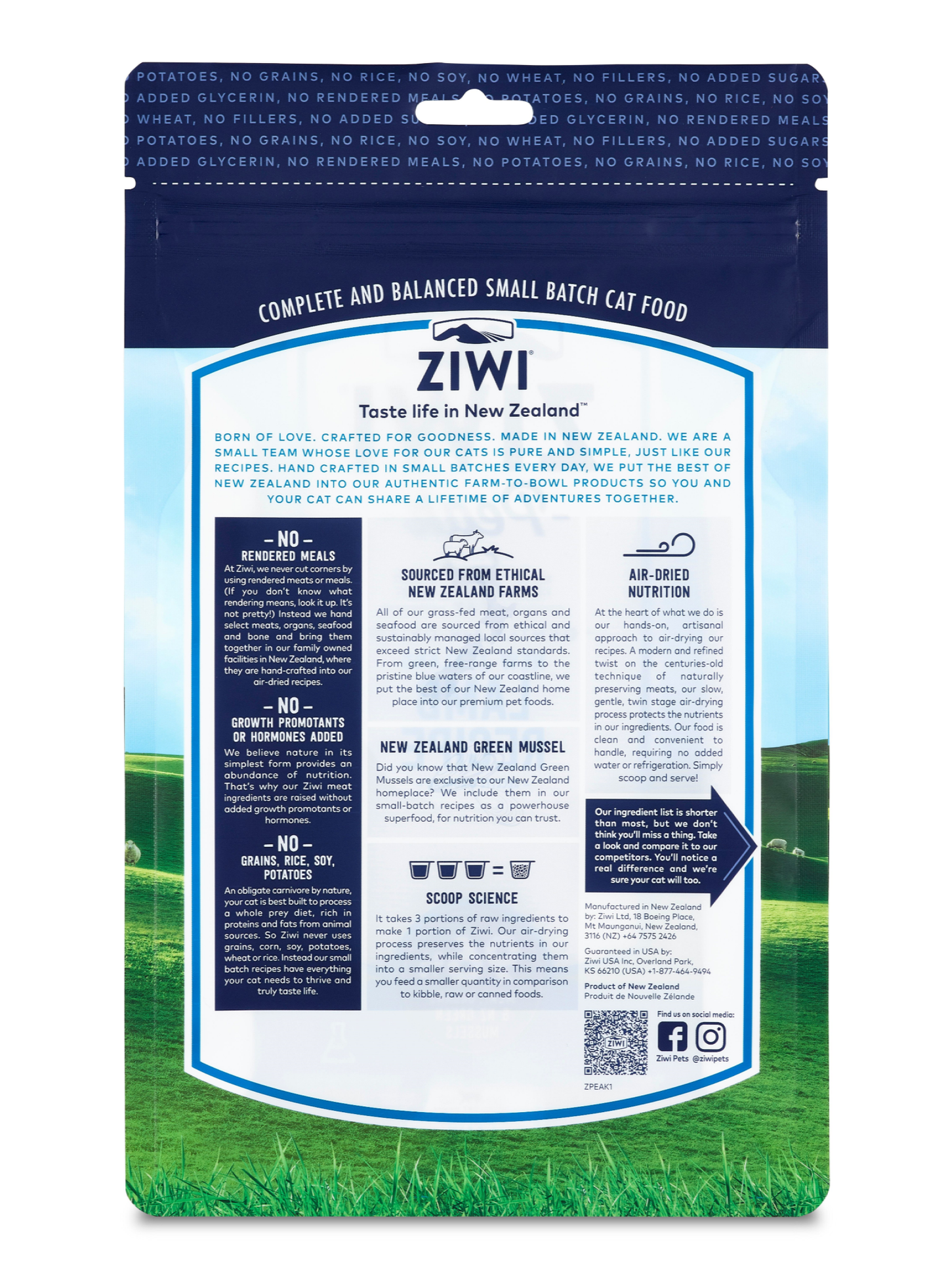 Ziwi Peak Air Dried Grain Free Cat Lamb 14 oz.