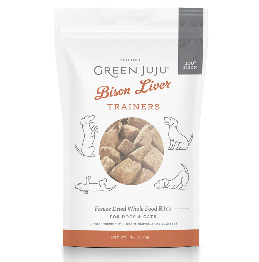 Green Juju Freeze Dried Bison Liver Treats 3oz
