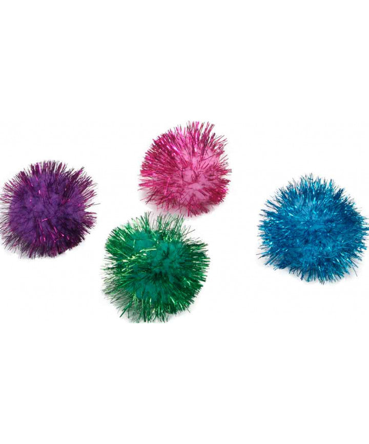 Coastal Turbo Glitter Pom Balls 4 Pack