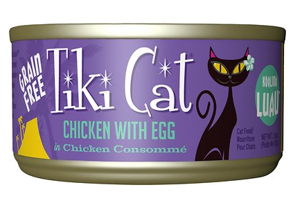 Tiki Cat Luau Chicken with Egg in Chicken Consomme