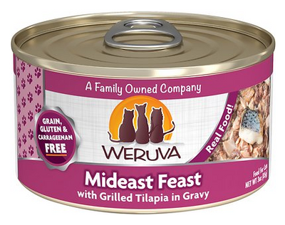 Weruva Cat Grain-Free Mideast Feast with Grilled Tilapia in Gravy Weruva Cat Grain-Free Mideast Feast with Grilled Tilapia in Gravy