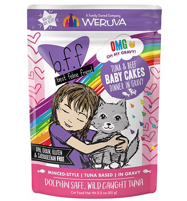 Weruva BFF OMG Tuna & Beef Baby Cakes Pouch