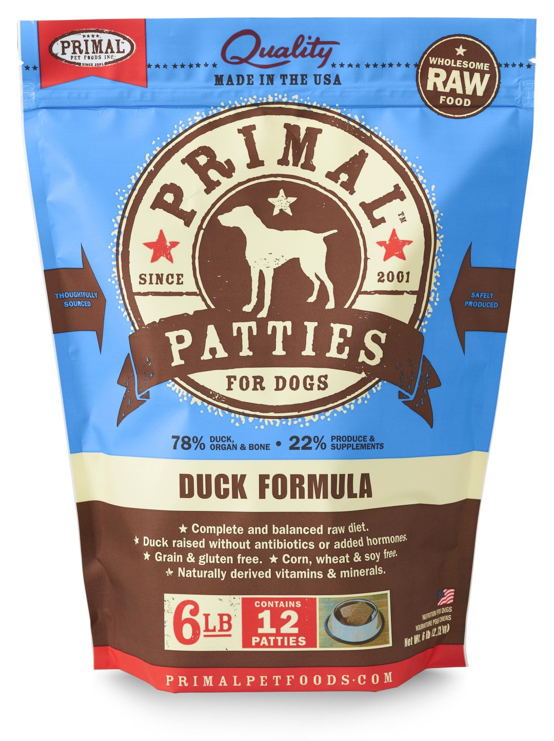 Primal Raw Frozen Duck, Turkey & Fish Formula