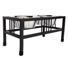 Pets Stop Baron Double Diner Black