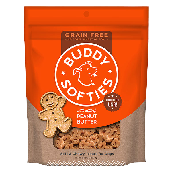 Buddy Biscuits Soft & Chewys Grain Free Peanut Butter Treats 5 oz.