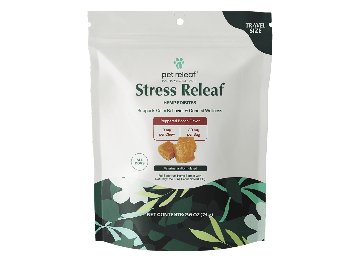Pet Releaf Stress Releaf Edibites Peppered Bacon Flavor