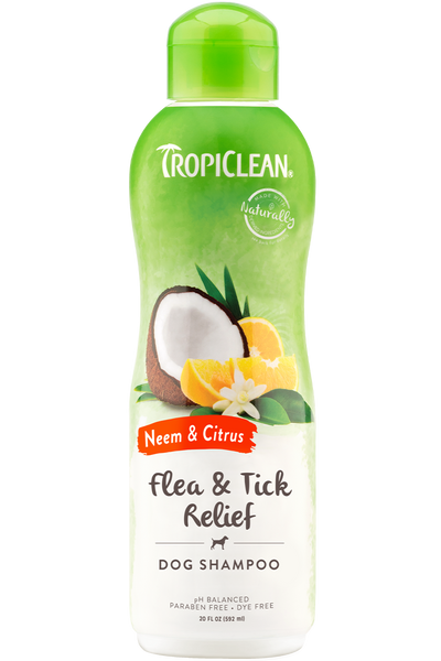 Tropiclean Neem & Citrus Flea & Tick Relief Shampoo 20 oz Tropiclean Neem & Citrus Flea & Tick Relief Shampoo 20 oz