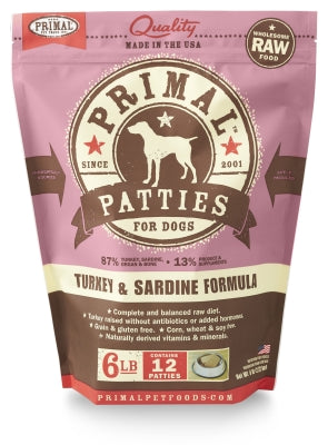 Primal Raw Frozen Turkey & Sardine Formula Primal Raw Frozen Turkey & Sardine Formula