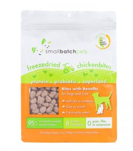 Small Batch Dog Super Booster Freeze Dried Chicken Bites 7oz. Small Batch Dog Super Booster Freeze Dried Chicken Bites 7oz.