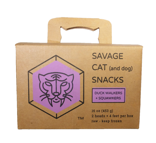 Savage Cat Frozen Duck Walkers + Squawker Snacks 16 oz