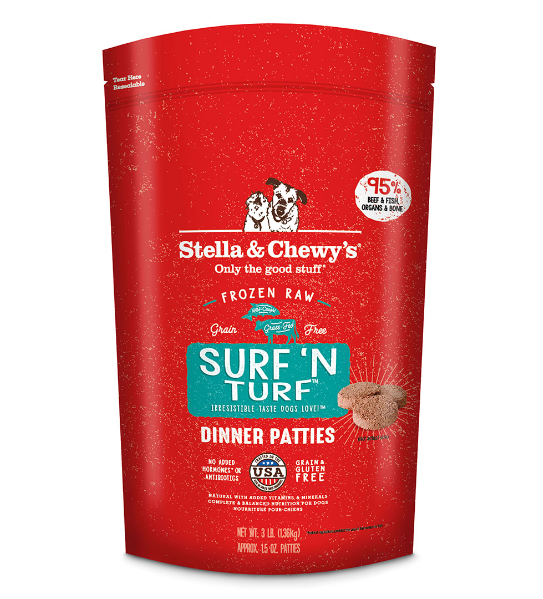 Stella & Chewy's Raw Frozen Surf N' Turf Dinner Patties