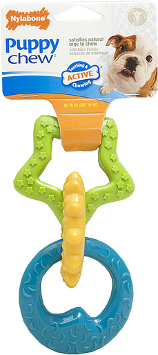 Nylabone puppy chew teething rings dog toy hot sale