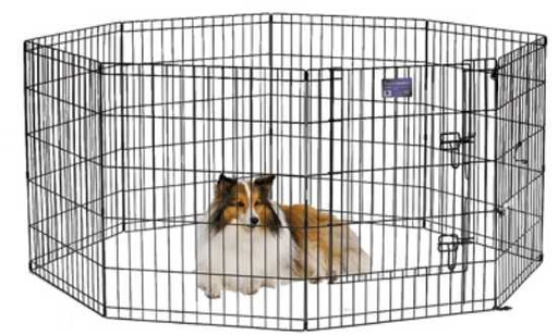 Midwest Black 8 Panel Exercise Pen