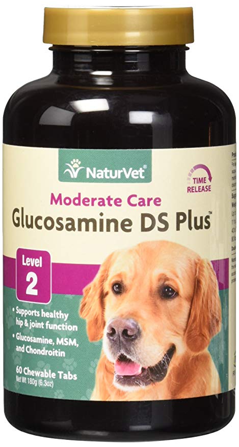 NaturVet Glucosamine DS Plus Tabs Level 2 Moderate Care 60ct