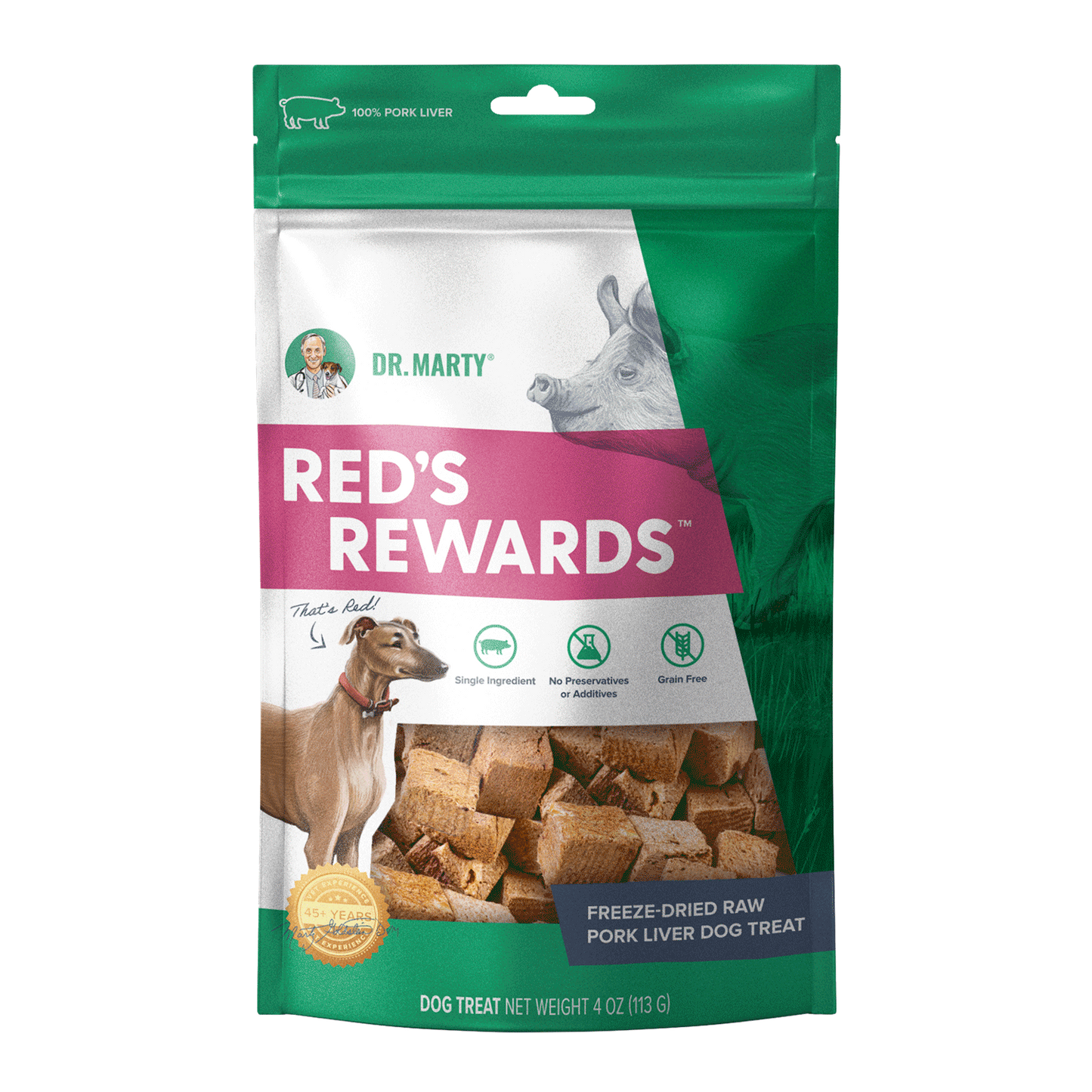 Dr. Marty Reds Rewards Freeze Dried Pork Liver 4 oz.