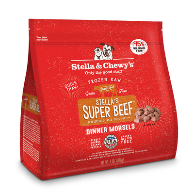 Stella & Chewy's Dog Raw Frozen Super Beef Morsels 4 lbs. Stella & Chewy's Dog Raw Frozen Super Beef Morsels 4 lbs.