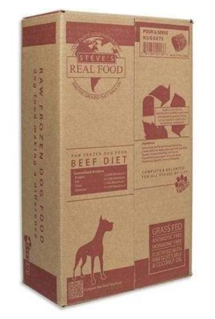 Steves Real Food Beef Diet PREY Patties (No Produce) 20 lb