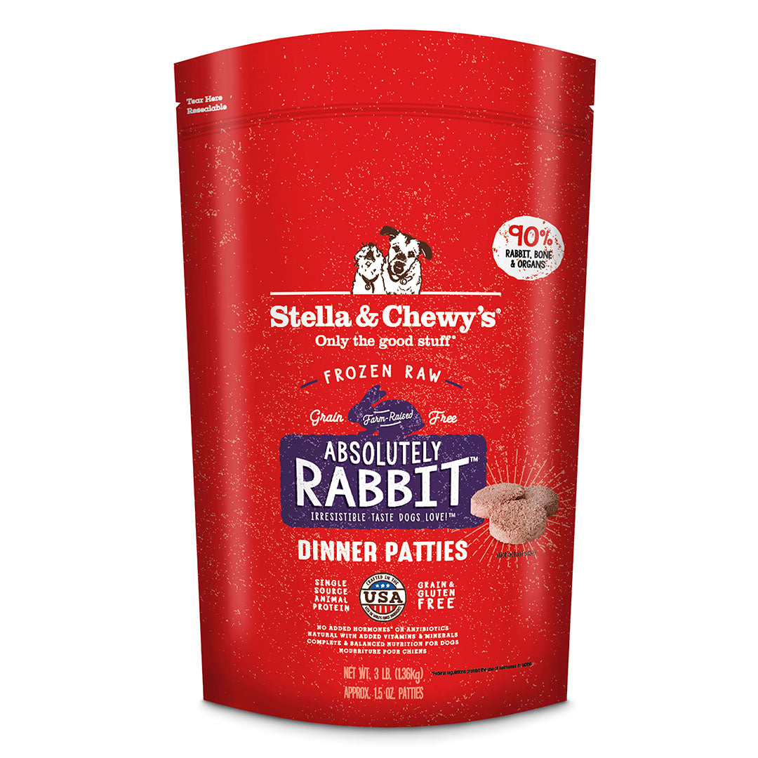 Stella & Chewy's Raw Frozen Absolutely Rabbit Dinner Patties