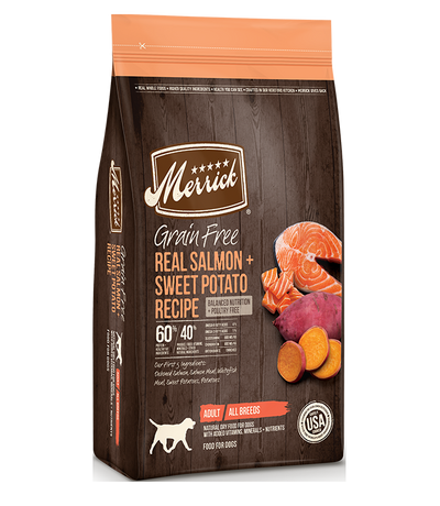 Merrick Grain-Free Real Salmon & Sweet Potato Recipe Merrick Grain-Free Real Salmon & Sweet Potato Recipe
